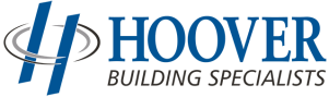 Logo of Hoover Building Specialists with a blue 'H' inside a gray oval and the company name in blue and black text.